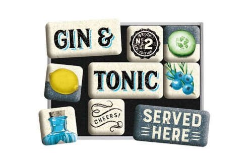 9x Magnet "Gin Tonic"